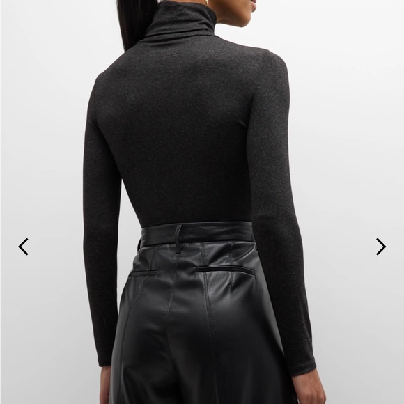 NWOT Majestic Filatures Soft Touch Turtleneck Tee in Anthracite Size 2 (Small) - Picture 4 of 13